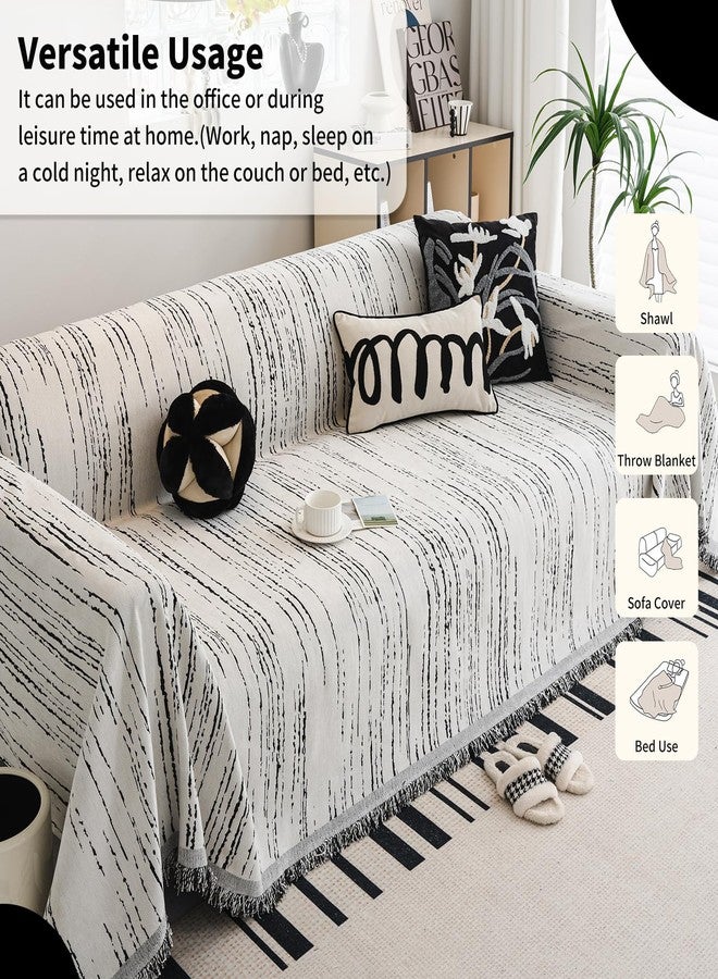 WEYOND Chenille Couch Cover Pet Friendly, Sofa Cover Washable, Reversible Sofa Slipcover for Sectional Sofa, Loveseat, 2 or 3 Cushion Couch, Corner Sofa, Futon Cover (71" X 118", White) - Image 4